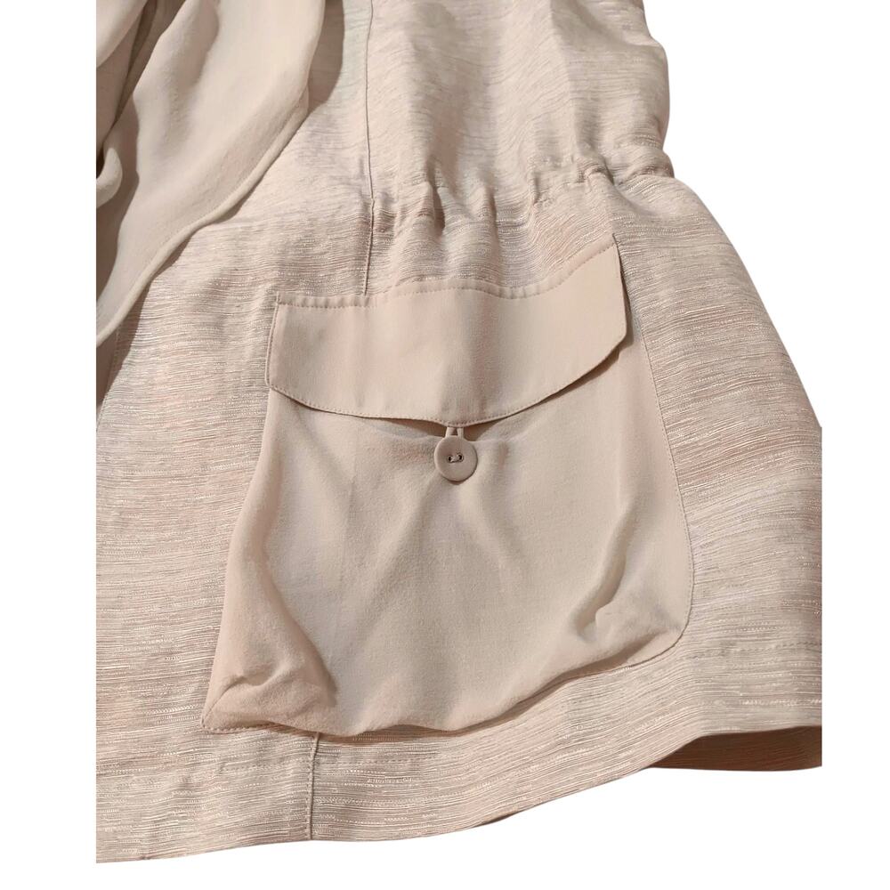 CHICO'S 3 Silk Linen Dressy Open Jacket Topper XL Pockets Event Career Travel - Picture 8 of 15